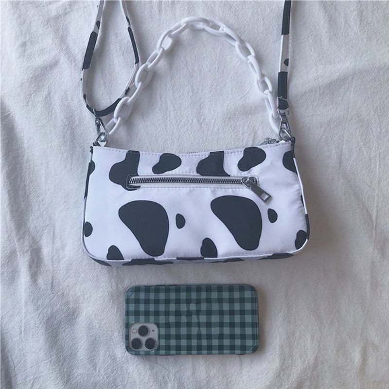 túi đeo vai dành cho nữ Đeo Chéo Họa Tiết Bò Sữa Cho Nữ