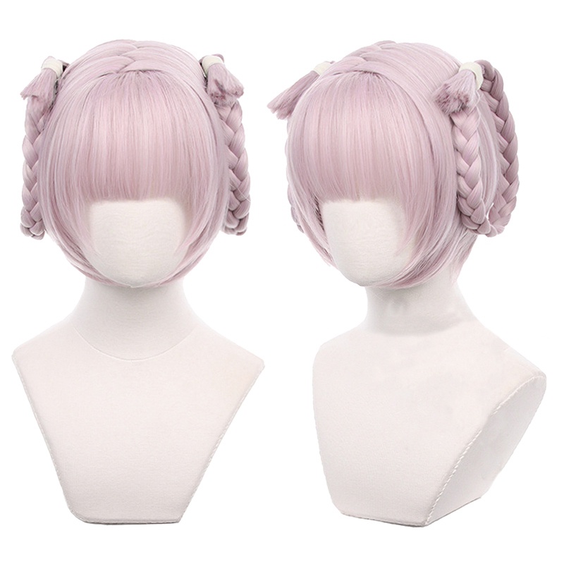 Bím Tóc Giả Màu Hồng Nhạt Hóa Trang Nhân Vật Nazuna Nanakusa Yofukashi no Uta