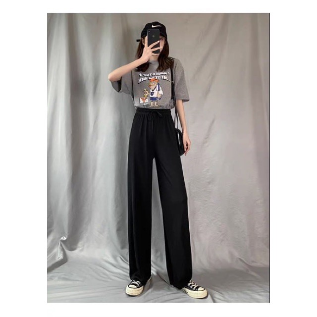 ❤️GIÁ SẬP SÀN❤️ QUẦN ỐNG RỘNG LƯNG THUN TĂM  DÀY MỊN MÁT,Quần ống rộng culottes xuông dài