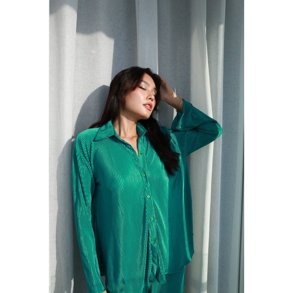 DAPHALE - Áo Sơ Mi Tay Dài Dập Ly Harper