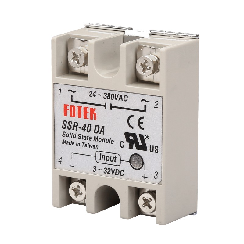 Rơ le 1 pha chắc chắn SSR-40DA 10A 25A 40A 3-32V DC Sang 24-380V AC SSR 40DA