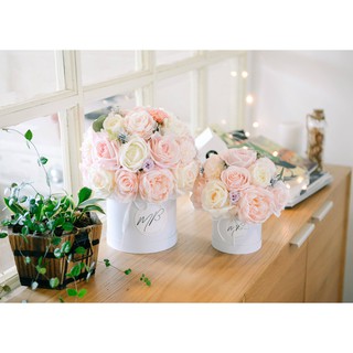 Lẵng hoa lụa tròn Lava Alison