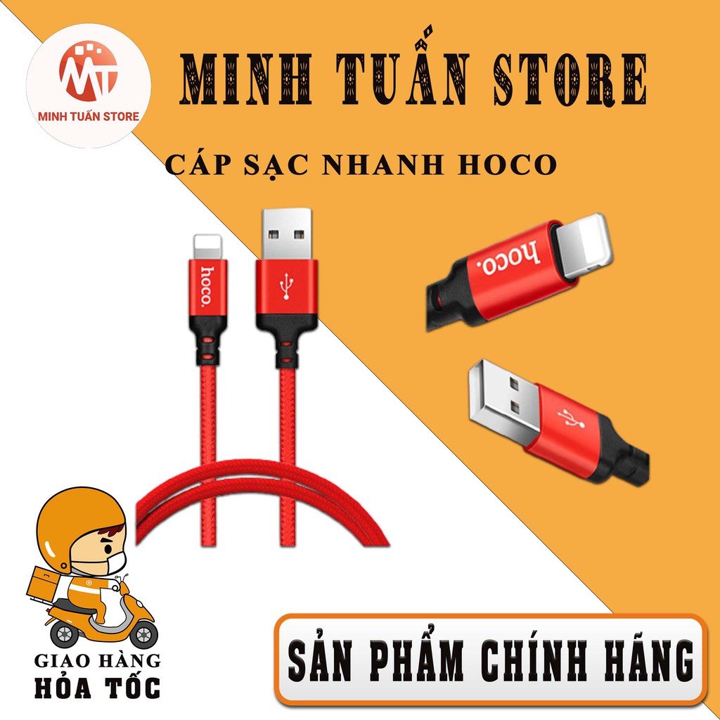 Dây Sạc Nhanh Hoco  x14 Iphone 1M/2M iPhone iPad - BH 12T