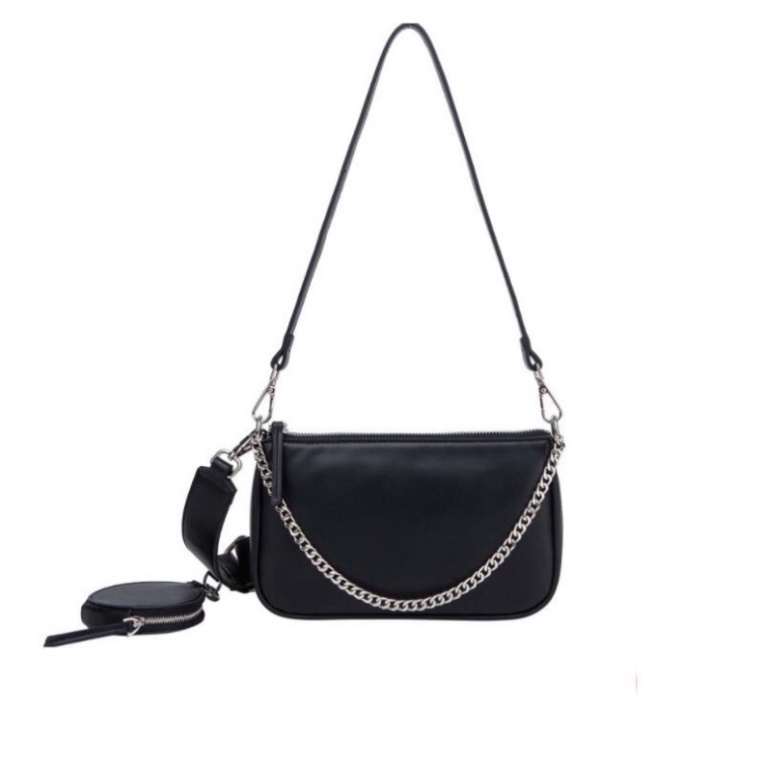 TÚI KẸP NÁCH ĐEO CHÉO NỮ 5 CHI TIẾT GỒM 2 TÚI VÀ 3 QUAI ĐEO CHÉO KẸP NÁCH