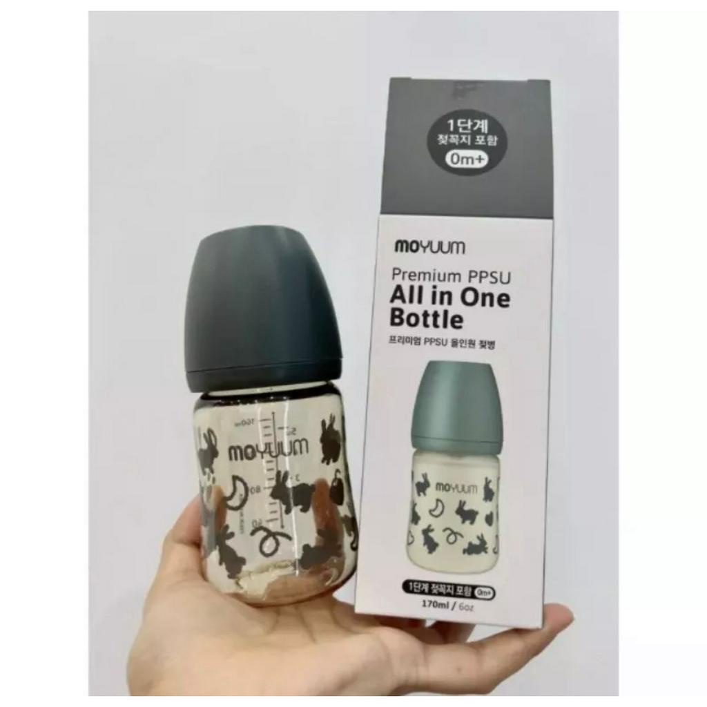 Bình sữa moyuum thỏ hồng, black mẫu mới 170ml/270ml cho bé
