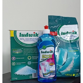 combo bột rửa chén bát  + muối  + bóng chuyên dùng cho máy rửa chén bát