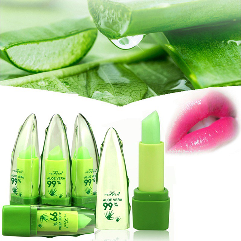 Son Dưỡng Môi Chiết Xuất 99% Lô Hội Dưỡng Ẩm Lâu Phai Thay Đổi Màu Sắc Độc Đáo