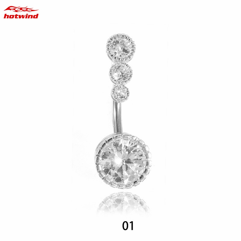 Set 4 Khuyên Rốn Đính Đá Thời Trang Cho Nữ