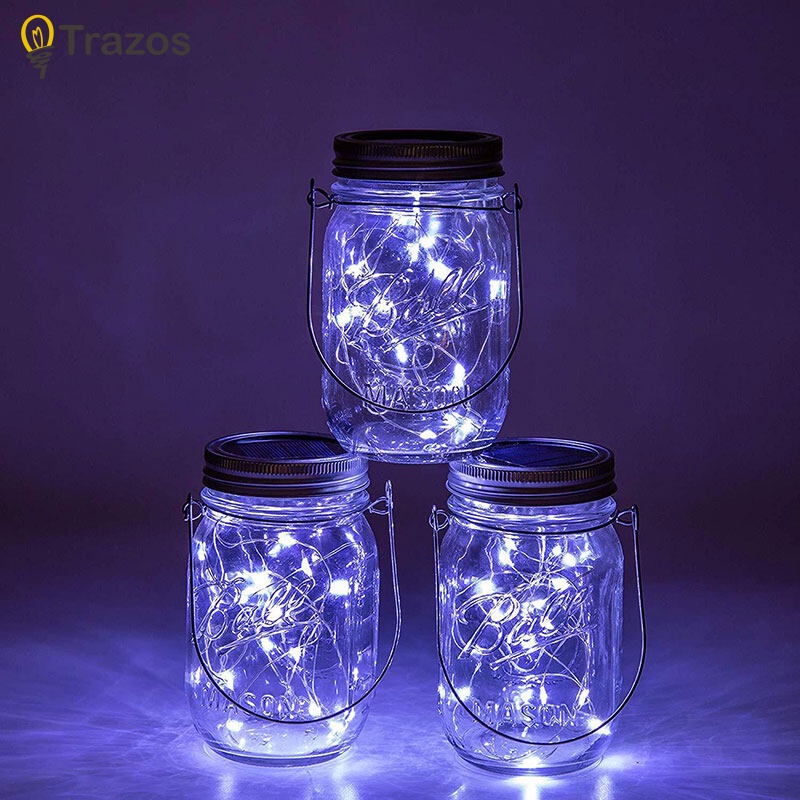 Lọ Thủy Tinh Có Đèn LED Sử Dụng Năng Lượng Mặt Trời Chống Thấm Nước Trang Trí Sân Vườn