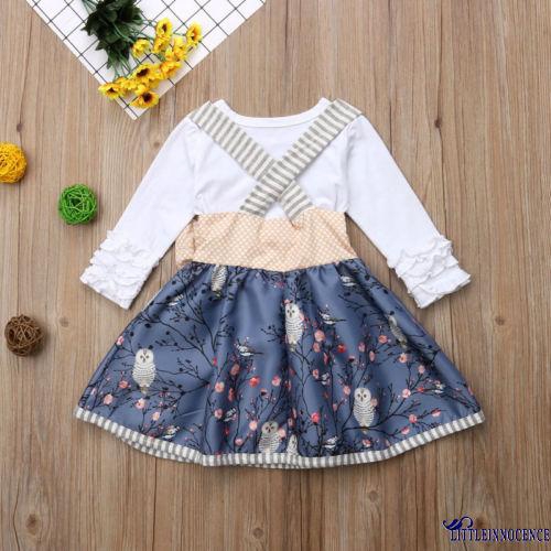 EII-Princess Newborn Kids Baby Girls Top T-shirt Suspender Skirt Dress Outfits Clothes