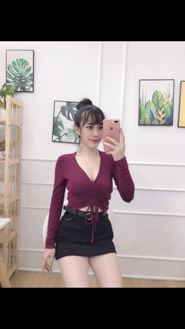 [Mã WASTUP giảm 10% tối đa 30K đơn 99K] Áo rút ngực tay dài hình chụp thật kèm video | BigBuy360 - bigbuy360.vn