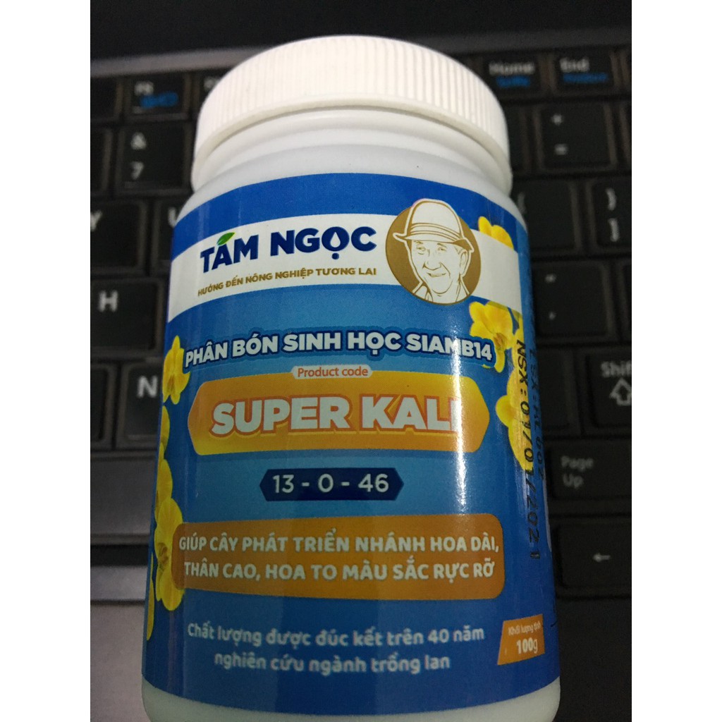 Phân bón Super Kali lọ 100g TÁM NGỌC giúp cây chịu hạn, làm dài vòi hoa