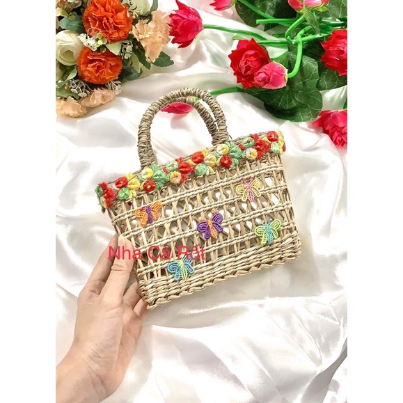 Túi cói mini phụ kiện cho bé