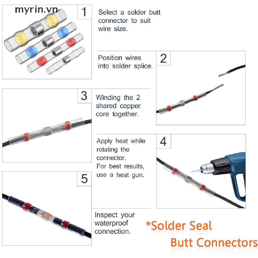 Bộ 300 Đầu Nối Dây Hàn Chống Thấm Nước