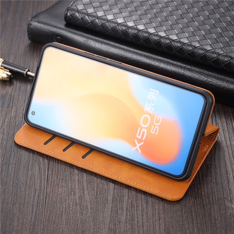 Bao Da Điện Thoại Nắp Lật Hít Nam Châm Có Ngăn Đựng Thẻ Kiểu Doanh Nhân Cho For iPhone 14 15 pro max plus Ốp