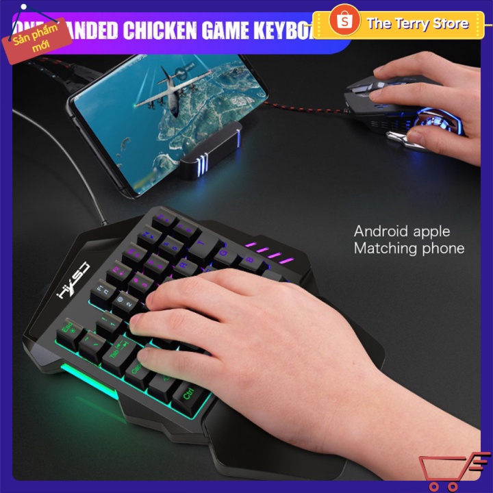 Bàm phím cơ RGB kèm chuột chơi game PUBG HXSJ J50