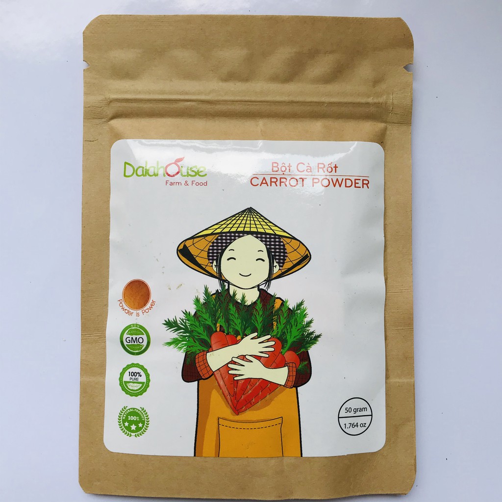 Bột cà rốt Nguyên chất Dalahouse