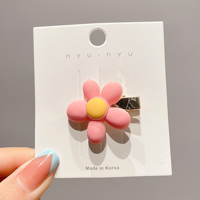 Kẹp Tóc Hình Nơ / Trái Tim Màu Hồng Dễ Thương Ngọt Ngào Cho Bé Gái