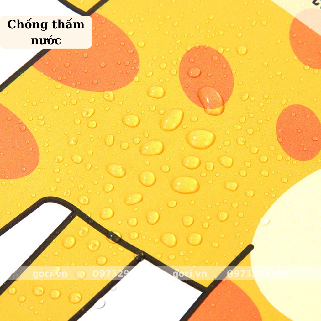 Decal dán tường đo chiều cao cho bé hình con hươu cao cổ chống thấm nước chống trầy xước siêu tiện lợi an toàn cho bé