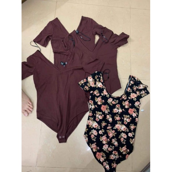 Bodysuit cổ V tay ngắn Ép21 vnxk | BigBuy360 - bigbuy360.vn