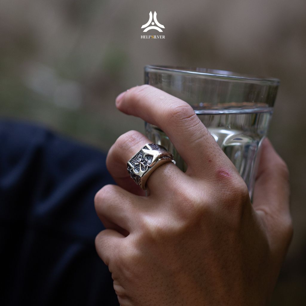 Nhẫn bạc nam, nữ HeliSilver Bruce Ring Helios Original S925