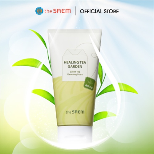 Sữa Rửa Mặt Dành Cho Da Mụn Trà Xanh the SAEM Healing Tea Garden Green Tea Cleansing Foam (150ml)