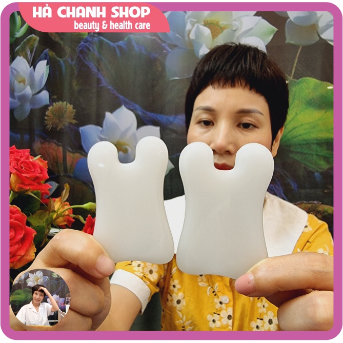Miếng Cạo Massage Mặt Body Đá Trắng Miếng Cạo Cửu Đới Dụng Cụ Spa Làm Đẹp Dưỡng Sinh Chăm Sóc Da Mặt