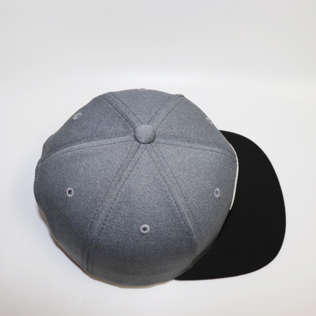 Mũ NHS Snapback Pre Full Xám Đậm Kết Đen PR003