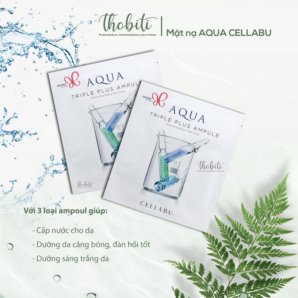 MẶT NẠ AQUA DƯỠNG TRẮNG AMOREPACIFIC TRIPLE PLUS AMPULE CELLABU