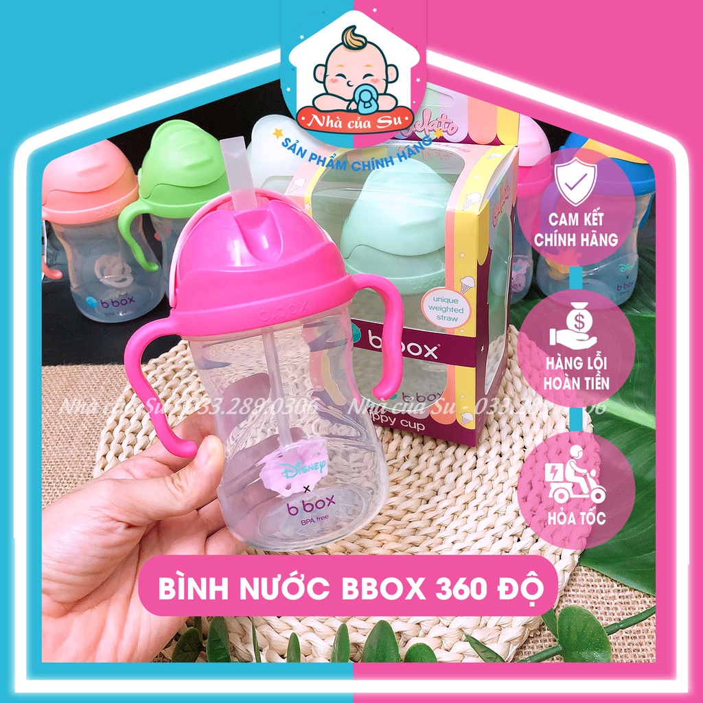 Bình nước Bbox 360 độ cho bé tập uống 240ml chống sặc, tay cầm chống trơn