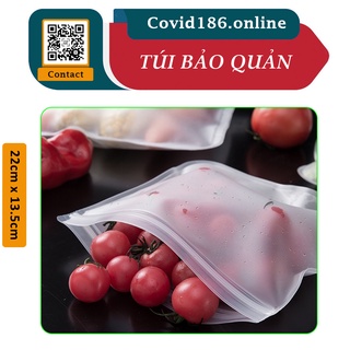 Túi Bảo Quản Thực Phẩm, Túi Đựng Thực Phẩm Trong Suốt EVA Khóa Zip Tái Sử Dụng Nhiều Dùng Được Cho Tủ Lạnh