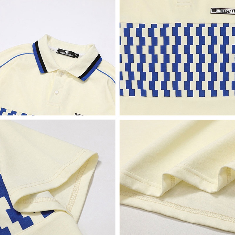 Áo Thun POLO Tay Ngắn Dáng Rộng Phối Họa Tiết Kẻ Sọc Phong Cách Hàn Quốc Thời Trang Mùa Hè Mới Size M-2XL Cho Nam