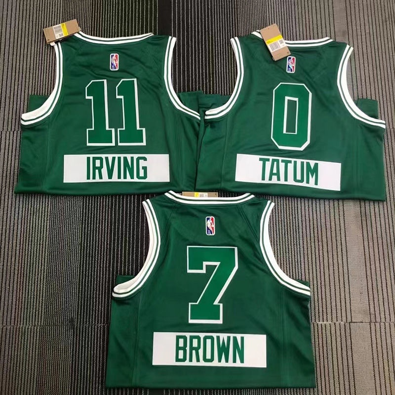 Áo Thun In Hình Celtics 22 Mùa Phong Cách Cá Tính Áo Thun Thêu Chữ Thập Màu Nâu Kim Cương 0 Tatum Jersey