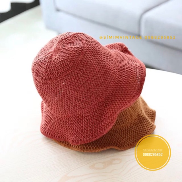 MŨ BUCKET Ulzzang 5 màu đan xinh - Nón uốn vành đi du lịch