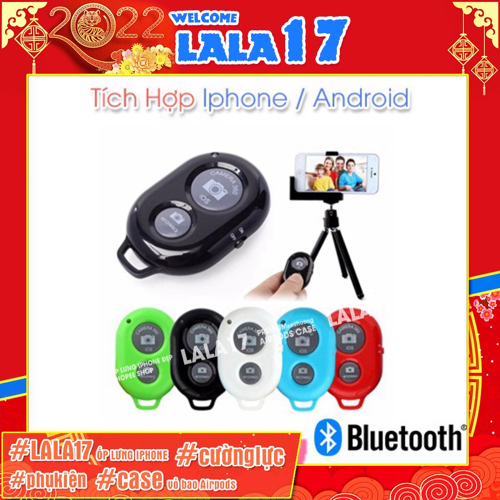 Nút remote chụp ảnh bluetooth từ xa điều khiển chụp hình máy ảnh giá rẻ Lala17