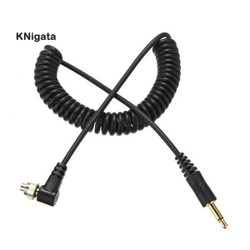 {KNK} PC Male Sync to 3.5mm Plug Cable Cord with Screw Lock for Studio Flash Light