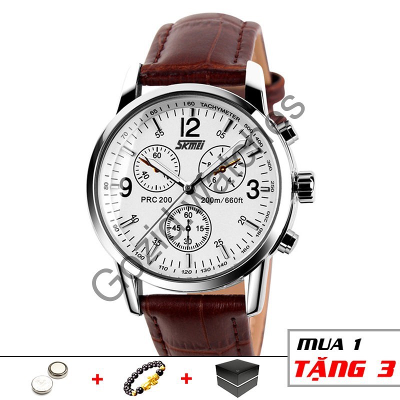 Đồng hồ nam dây da cao cấp chống nước SKMEI SM20 -Gozid.watches