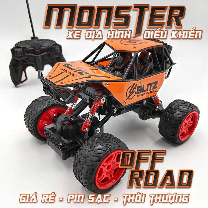 Xe địa hình điều khiển giá rẻ pin sạc Monster