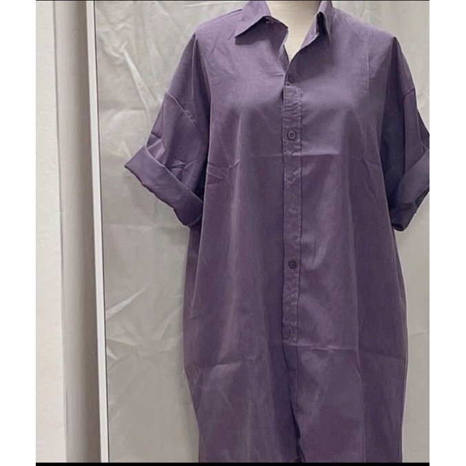 Áo sơmi xẻ tà dáng rộng tay lỡ hàng Quảng Châu siêu xinh