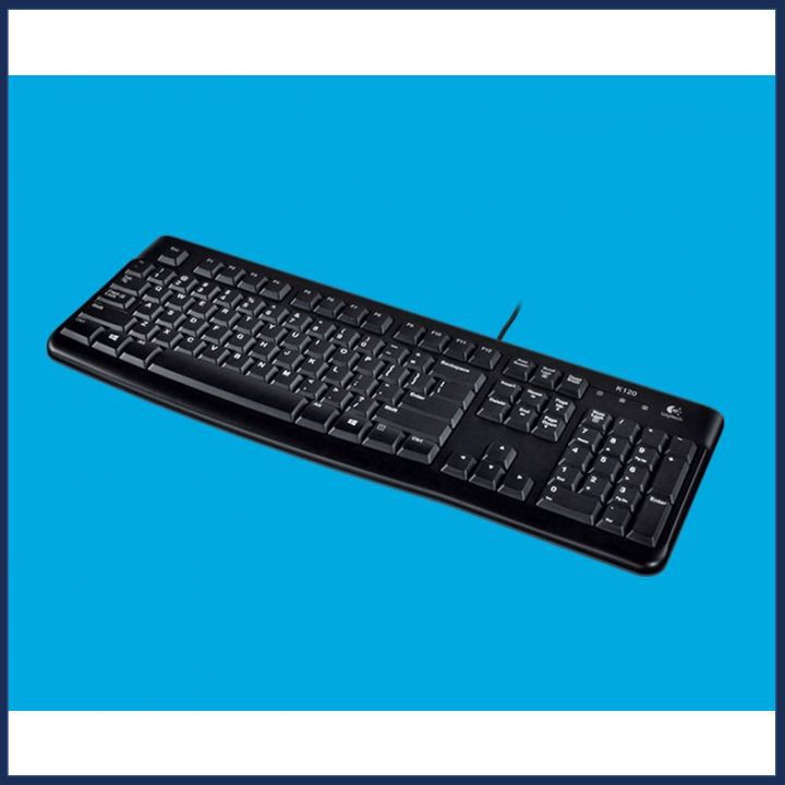 Bàn phím máy tính có dây Logitech K120 - CHỐNG NƯỚC - Bảo hành 36 tháng chính hãng