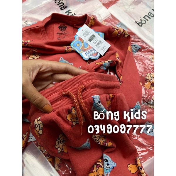 Bộ Nỉ Bé Trai &amp; Bé Gái Chó Cứu Hộ Cam CoolClub