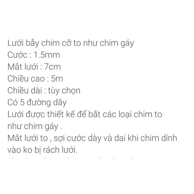 ( giá rẻ tri ấn ) Lưới chim gáy siêu bén ( 3 ngày đổi trả )