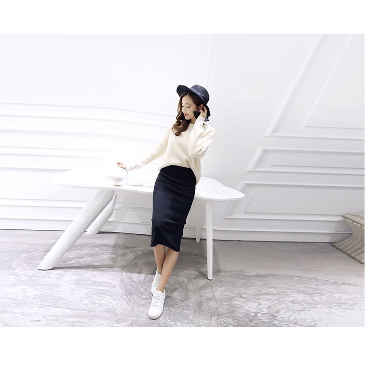 Chân Váy Bút Chì Thun Tăm Vải Dày Có Xẻ | BigBuy360 - bigbuy360.vn