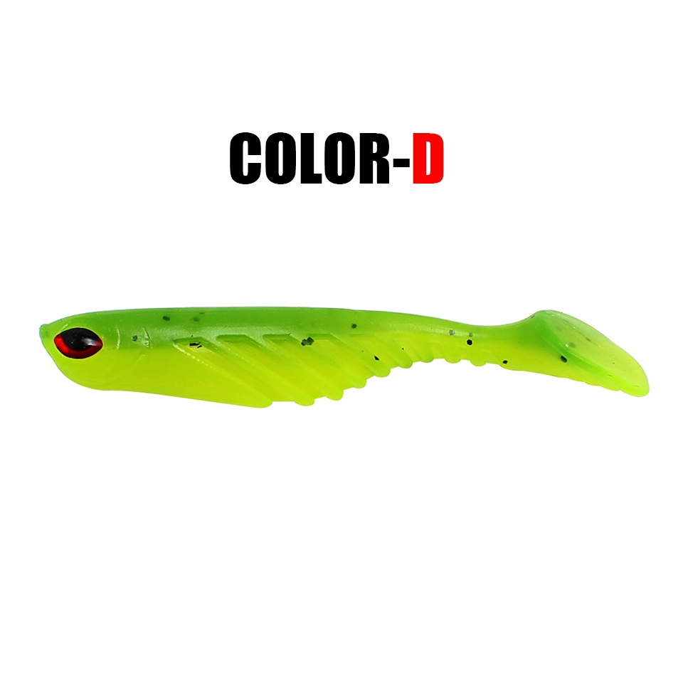 Mồi câu cá nhân tạo 7cm/2.9g bằng nhựa cao su mềm không mùi mắt 3D lấp lánh cho câu cá ngoài trời