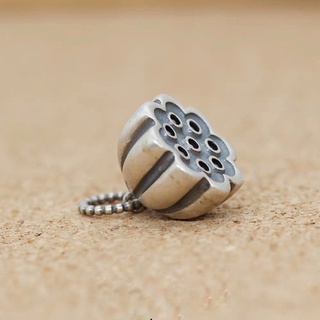 Treo đài sen bạc s925 ( dùng làm mặt dây chuyền hoặc xỏ vòng tay)