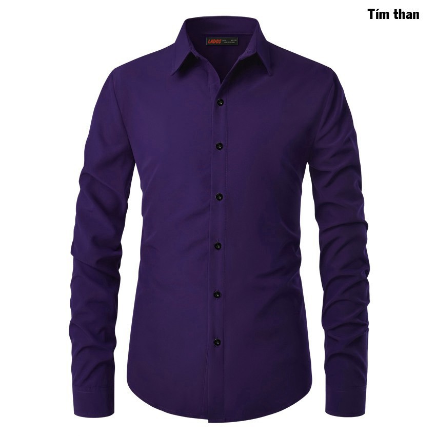 Áo sơ mi nam trơn không nhăn 4Lucky -1523, form ôm đẹp, chất vải không nhăn | BigBuy360 - bigbuy360.vn