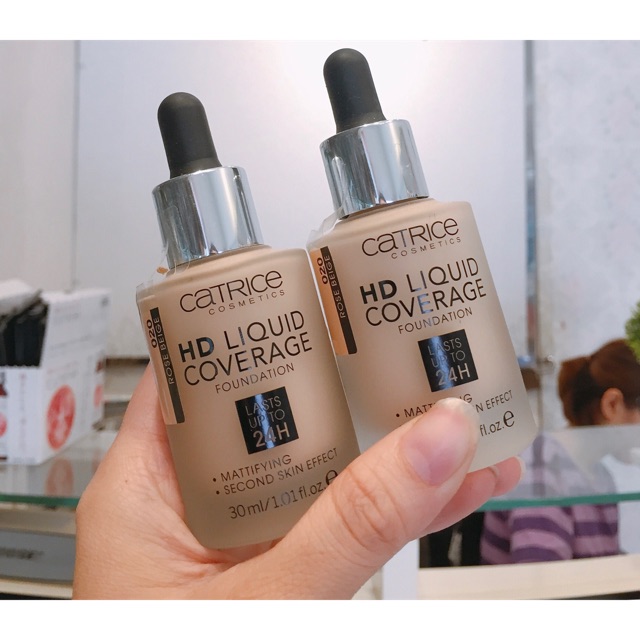 Kem nền Catrice HD Liquid Coverage Foundation Lasts Up To 24h 30ml 020 Rose Beige