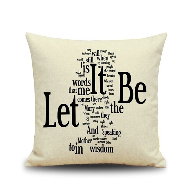 Áo Gối Bằng Vải Lanh Và Cotton Với Họa Tiết Let It Be