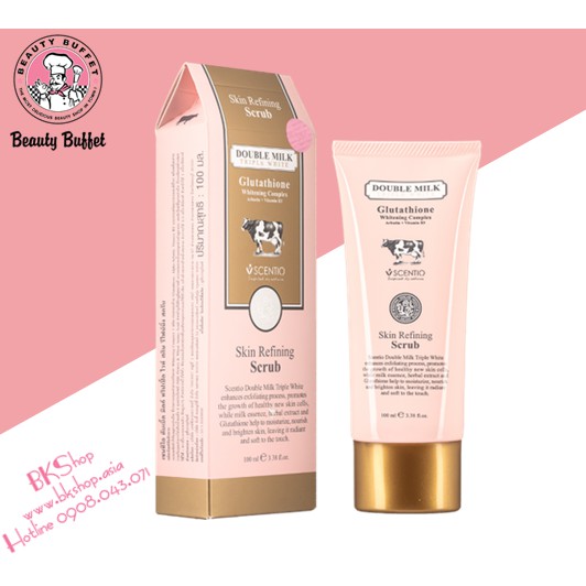 [ Auth Thái ] Tẩy tế bào chết toàn thân trắng da Double Milk Triple White Skin Refining Scrub | BigBuy360 - bigbuy360.vn