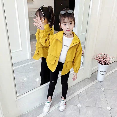 Áo Khoác Thời Trang Xuân Thu Hàn Quốc 2021 Cho Bé Gái